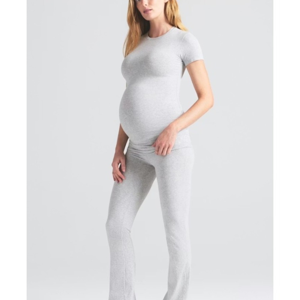 Skims Cotton Jersey Maternity Short Sleeve T-Shirt SS-STT-8046W Small - Picture 3 of 5